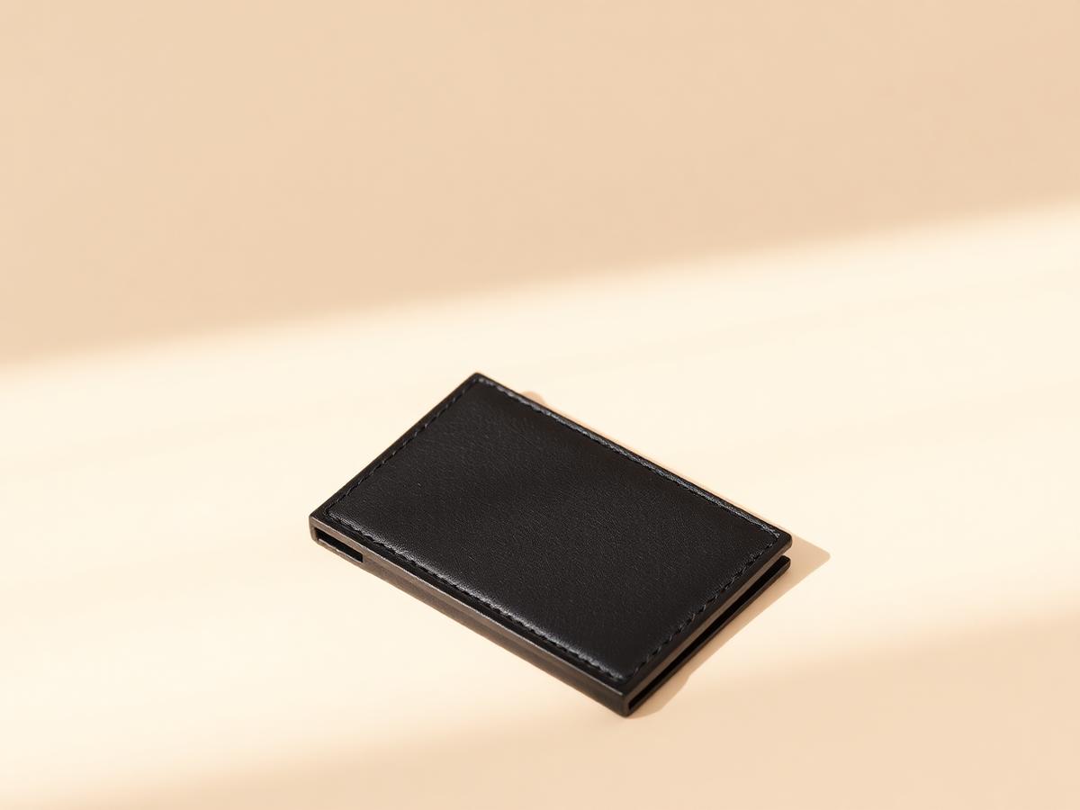 Leather Card Holder — Full-grain leather, RFID lining