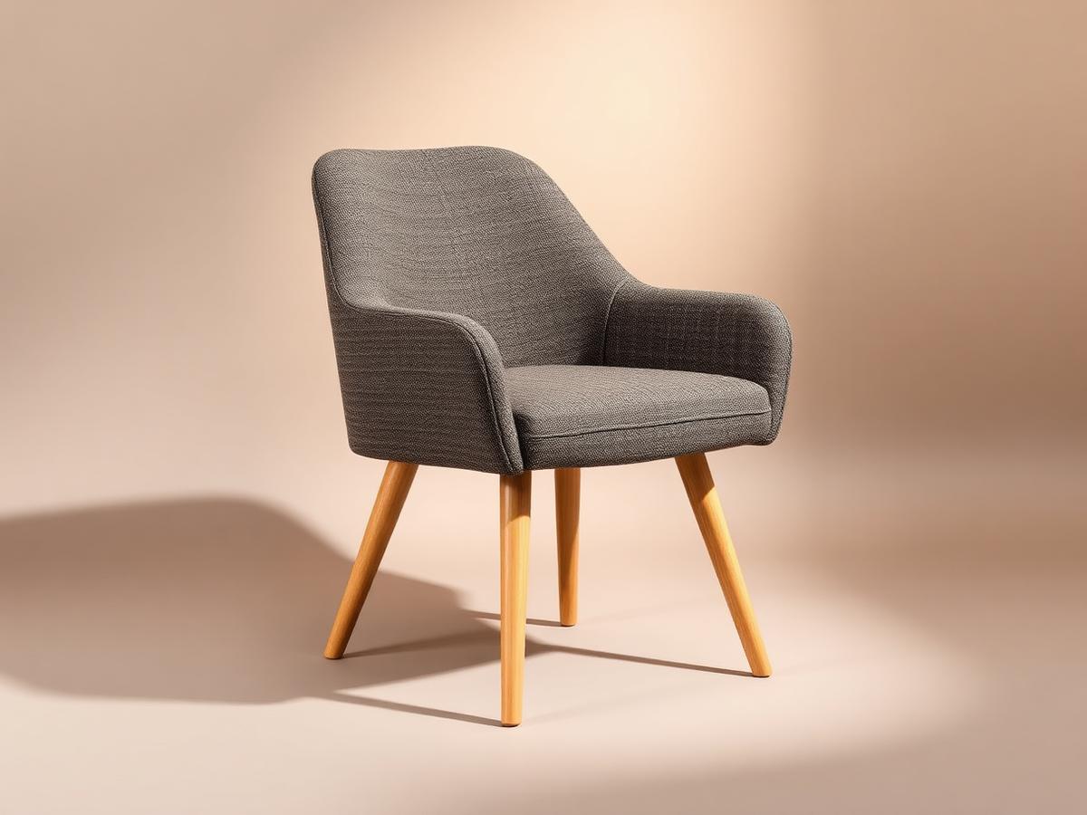 Carmi Upholstered Dining Chair — Beech legs, boucle upholstery
