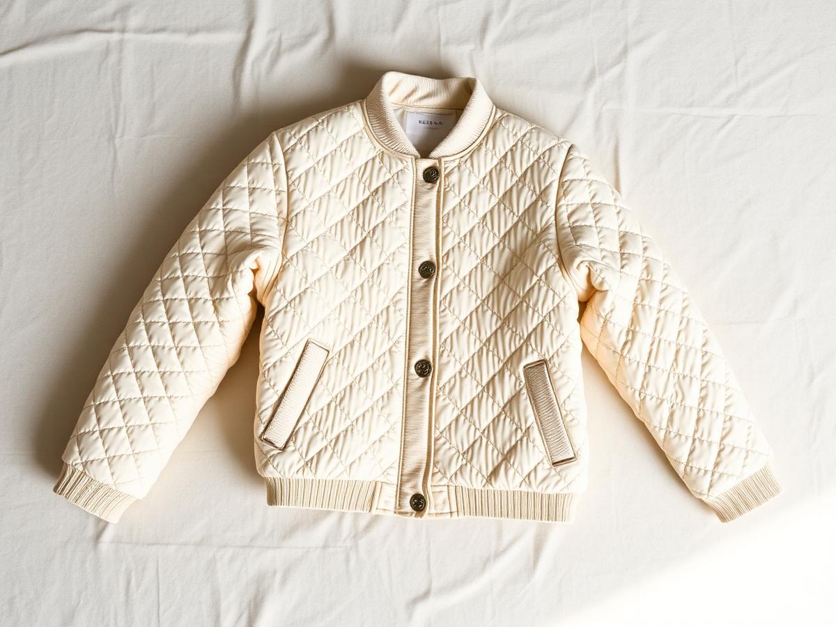 Women's Quilted Jacket — Recycled polyester shell, wadded lining
