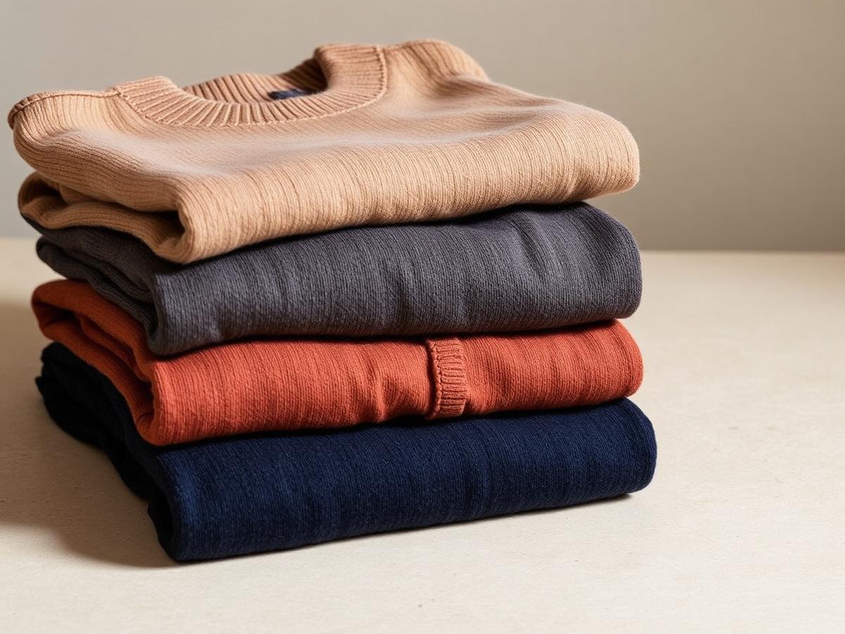 Merino Blend Crew Knit — 70% merino wool, 30% acrylic
