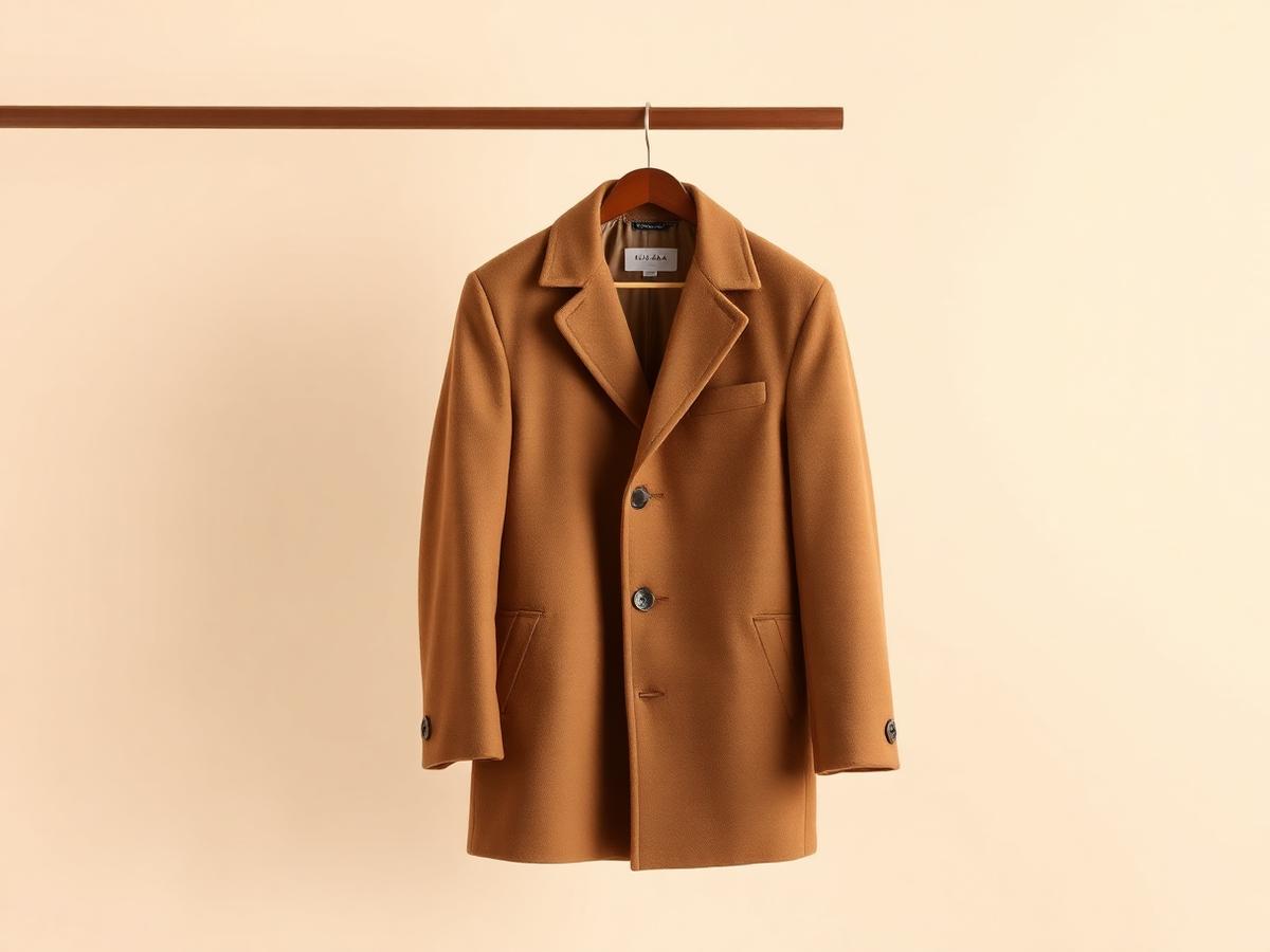 Men's Wool Overcoat — 80% wool, 20% polyamide, viscose lining
