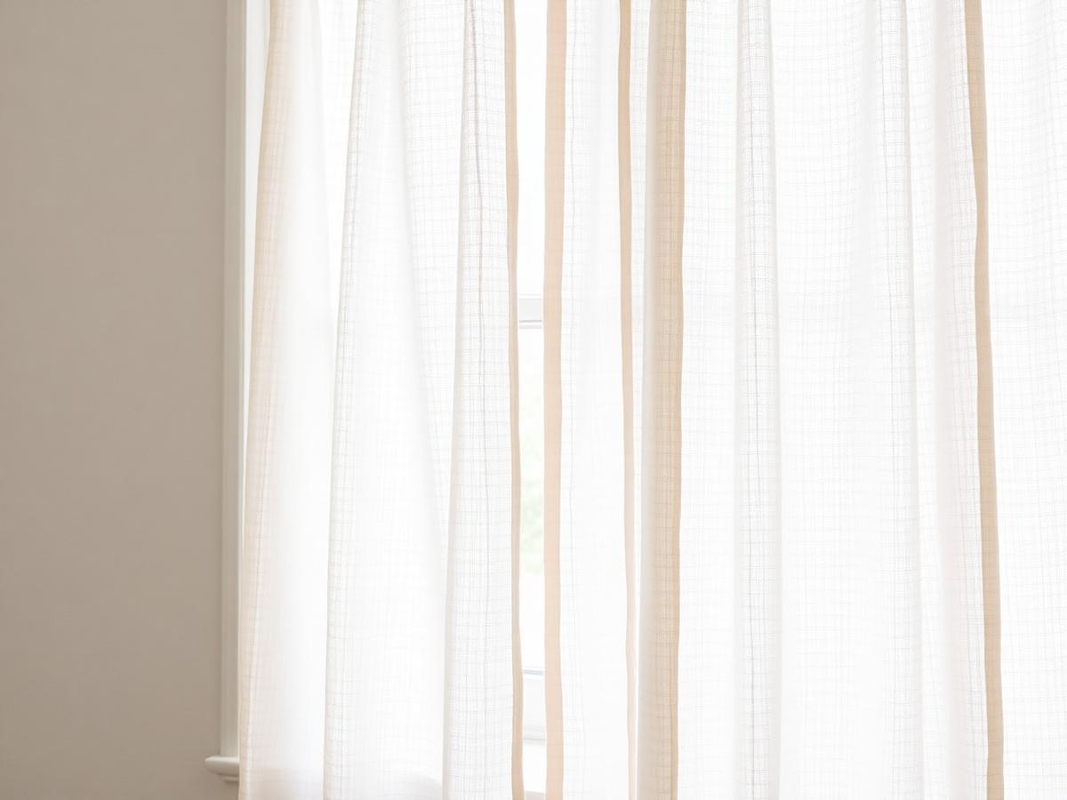 Linen Sheer Curtain Panel — 70% linen, 30% cotton