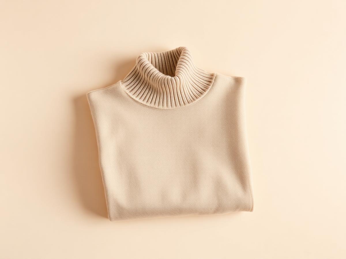 Cashmere Blend Turtleneck — 30% cashmere, 70% merino wool